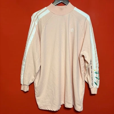 Adidas Love Set Sudadera Rosa Floral Bordado Rayas Talla M Foto 1 de 4