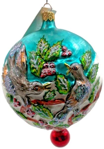 Christopher Radko Four Calling Birds 12 Days Of Christmas Tree Ornament 1996 - Picture 1 of 13