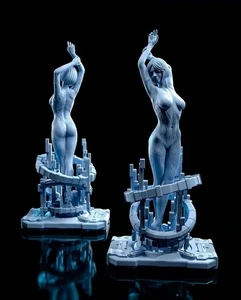 1/35 - 1/9 3D Print Cyberpunk Model Kit Space Beautiful Girl Unpainted - Picture 1 of 13