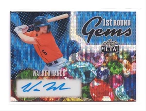 2025 Leaf Metal 1st Round Gems #RG-WJ1 Blue Pulsar 5/7 Walter Janek AUTO RC HOU - Picture 1 of 2