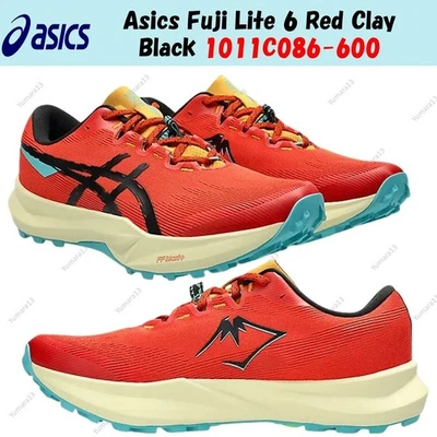 Asics Fuji Lite 6 Rojo Arcilla Negro 1011C086-600 Hombres Talla - Imagen 1 de 4