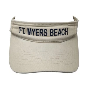 Ft. Myers Beach Strapback Visor Hat Brown One Size Adjustable Jhats - Picture 1 of 9