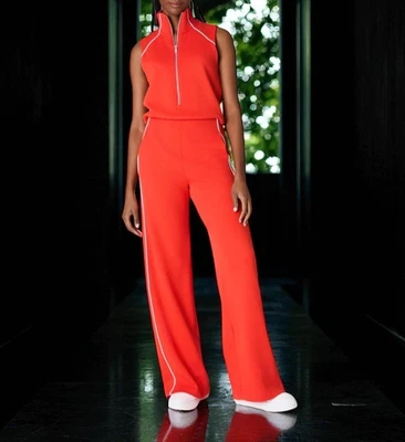 NUEVO SPANX Air Essentials Piqué Sin Mangas Cuello Imitado Amapola Mono XL PRECIO DE VENTA SUGERIDO POR EL FABRICANTE $148 Foto 1 de 3