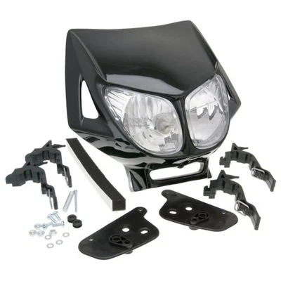 Vorderlicht Schwarze Scheinwerfermaske mit Doppeloptik für Enduro-Bikes inkl. An - Bild 1 von 4