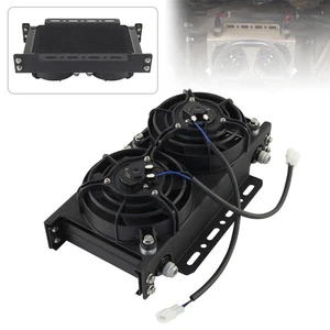 Performance 19 Row 8AN Engine Oil Cooler Cooling pull 5.5" Dual Fan Mounting Kit - Picture 1 of 10