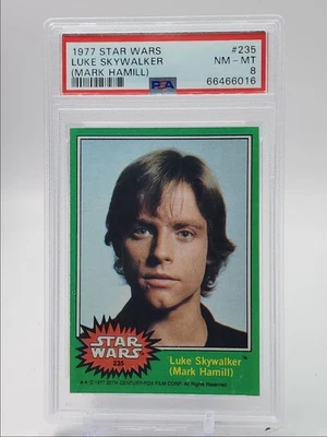 LUKE SKYWALKER (MARK HAMILL) 1977 STAR WARS MARK HAMILL #235 PSA 8 Q3110 - Image 1 of 2