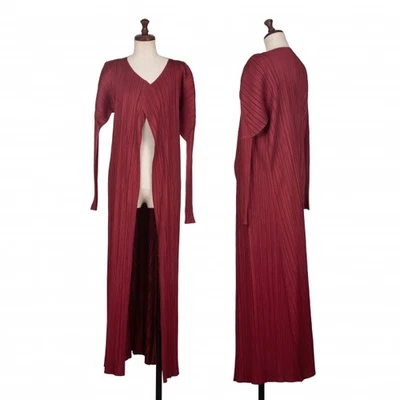 PLEATS PLEASE Pleated Buttonless Long Cardigan Size 1�`2(K-132104) - Image 1 of 4