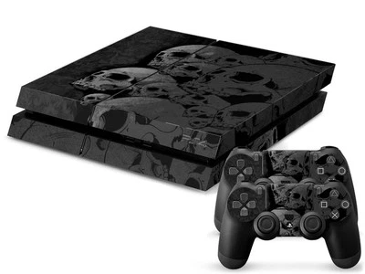 Sony PS4 PLAYSTATION 4 Skin Design Sticker Screen Protector Set - Skulls Motif - Image 1 of 2