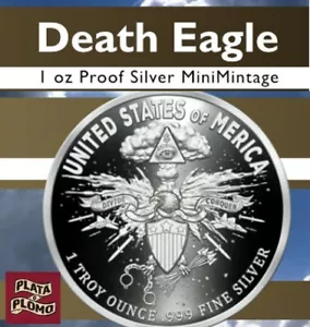 SCUDO ARGENTO 1 OZ PROOF | 2020 | AQUILA DELLA MORTE V2 - MORTE DEL DOLLARO #27 - Foto 1 di 10