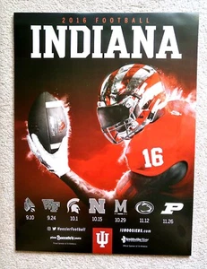 INDIANA UNIVERSITY HOOSIERS 2016 FOOTBALL POSTER SPIELPLAN - NEUWERTIG! - Bild 1 von 1