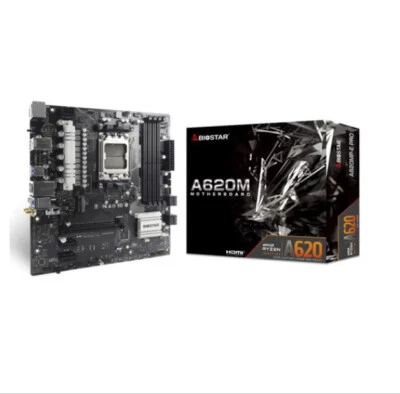 Biostar A620MP-E PRO AM5 DDR5 6000 motherboard AMD Ryzen 5 7600/r5 7700x/r7 7800 - Image 1 of 3