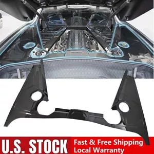 Carbon Fiber Engine Bay Panel Cover Frame Trim For Chevrolet Corvette C8 20-2025 - Picture 1 of 13