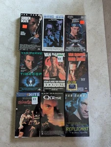 VHS *Mostly* Sealed Lot Jean-Claude Van Damme Movies 9 VHS *See Photos* - Picture 1 of 8