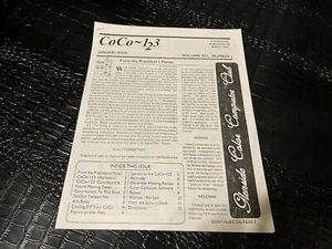 1990s COCO 123 vintage computer magazine fanzine VOLUME XII #1 - Imagen 1 de 1