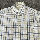 Orvis Shirt Mens Medium Plaid Hemp Casual Button Up Long Sleeve Lyocell