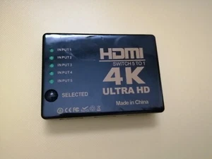 One Used 4K HDMI Switch 5 to 1 Ultra - No Power Cable and Remote - Picture 1 of 1