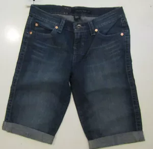 CALVIN KLEIN Medium Wash Highway Blue Bermuda Denim Shorts Sz 4 27 NWT Womens - Picture 1 of 3