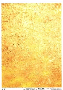 Reispapier A4 Strohseide Decoupage Serviertentechnik Gold gelb Wand RE0867 - Bild 1 von 1
