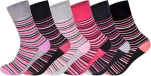 Damen-Diabetikersocken Damen nicht elastisch locker oben weicher Griff reich an Baumwolle UK 4–7 - Bild 1 von 9