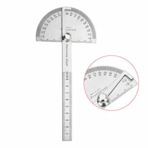 Protractor 0-180° Rotary Angle Finder Stainless Steel Machinist Ruler - Picture 1 of 7