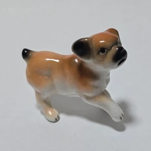 Boxer - Female Puppy Dog Figurine Brown & Cream - 1.5" - Picture 1 of 12