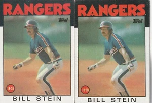 FREE SHIPPING-MINT-1986 Topps Bill Stein #371-2 CARDS - Picture 1 of 1