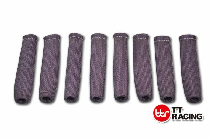 8x 6" HIGH HEAT SHIELD PURPLE ENGINE SPARK PLUG WIRE BOOT PROTECTOR SLEEVE COVER — 第 1/4 张图片