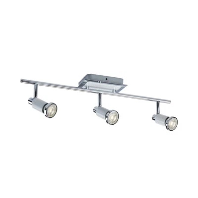 NOMA Adjustable 3 Light Chrome And White Track Ceiling Fixture - Image 1 of 4