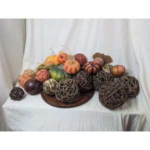 fall autumn faux florals Rustic Vase Filler Centerpiece Autumn Decor - Foto 1 di 8