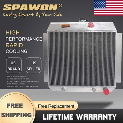 Radiador de 4 fileiras para Chevy Bel Air Truck Corvette Chevrolet V8 1949-1954 AT - Imagem 1 de 4