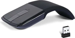 GlowarcPro Ratón Arco Inalámbrico Receptor USB Plegable Desplazamiento Táctil PC Laptop Negro - Imagen 1 de 6