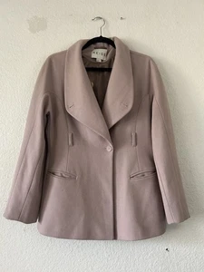 Reiss Mauve Wool Blend Winter Blazer Coat Medium Office Winter Preppy Cozy - Picture 1 of 19