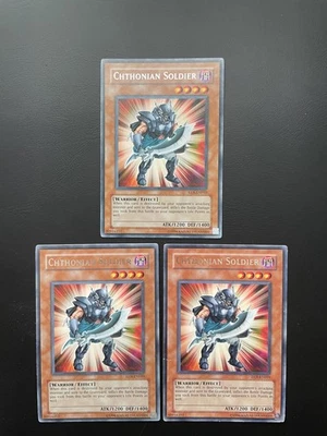 Yugioh Chthonian Soldier EEN-EN010 Unlimited Edition Common HP X3 - Image 1 of 2