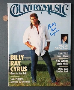 Achy Breaky Heart Singer Billy Ray Cyrus autographed FULL 1995 Music Magazine -- - Picture 1 of 1