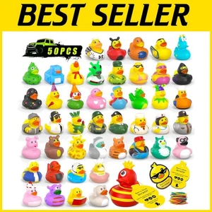 Vibrant 150-Piece Jeep Duck Bundle: 50 Rubber Ducks, Tags & Straps Included - Picture 1 of 8