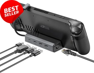 5in1 Docking Station Steam Deck OLED/ROG Ally, 4K HDMI, Ethernet, USB-C Charging - Picture 1 of 12