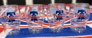 2025 PHILADELPHIA PHILLIES CITIZENS BANK Plastic 4oz SHOT GLASSES LOT of FOUR - Picture 1 of 6