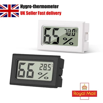 Digital Temperature Humidity Meter Sensor Thermometer Hygrometer Room Gauge LCD - Image 1 of 4