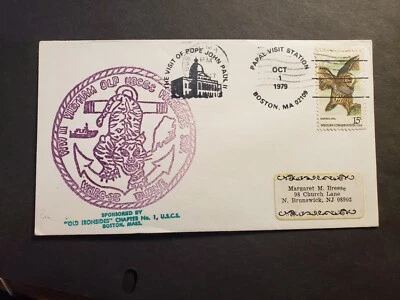 USCGC DUANE WHEC-33 Naval Cover 1979 Cachet POPE  JOHN PAUL II Cancel - Image 1 of 2