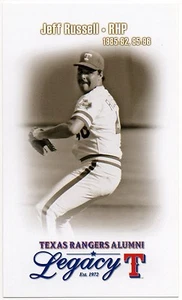 Texas Rangers Alumni Legacy Team Issued Postcard Jeff Russell SGA mid 80s photo - Picture 1 of 1