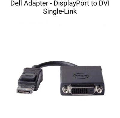 Genuine Dell Adapter Display Port to DVI Single Link Video Adapter 8in 27KKH - Image 1 of 4