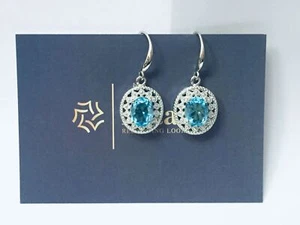 Mujeres Moda Plateados Orejas Colgantes Pendientes Colgantes Boda Fiesta Joyería - Imagen 1 de 5