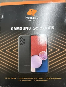 Smartphone Boost Mobile Samsung A13 LTE 32GB, Negro - Prepago - Totalmente Nuevo Sellado - Imagen 1 de 2