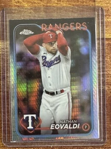 2024 Topps Chrome #283 Nathan Eovaldi Prism Refractor Rangers - Picture 1 of 2