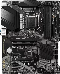 MSI ProSeries ATX Motherboard Intel LGA 1200 Socket Z490-A Pro - Picture 1 of 5