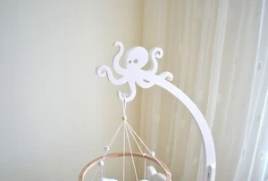 Crib mobile holder natural wood arm mobile baby white Eco wood Baby mobile stand - Picture 1 of 12