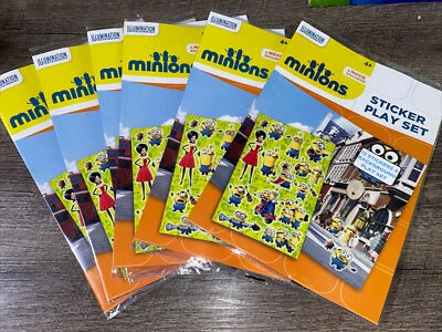 Minions Movie Sticker Play Art Birthday Party Favor Set 6 Pc Christmas - Image 1 of 4