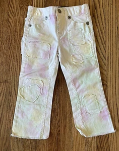 Guess Vintage Girls Tie-dye Capri Jeans Pants Sz 4 Made In USA - Picture 1 of 2