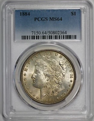 1884 Morgan Silver $1 Dollar PCGS MS 64 - Image 1 of 4