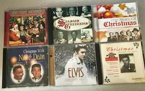 6 x Christmas CDs Johnny Cash Frank Sinatra Judy Garland Elvis Presley Vera Lynn - Picture 1 of 2